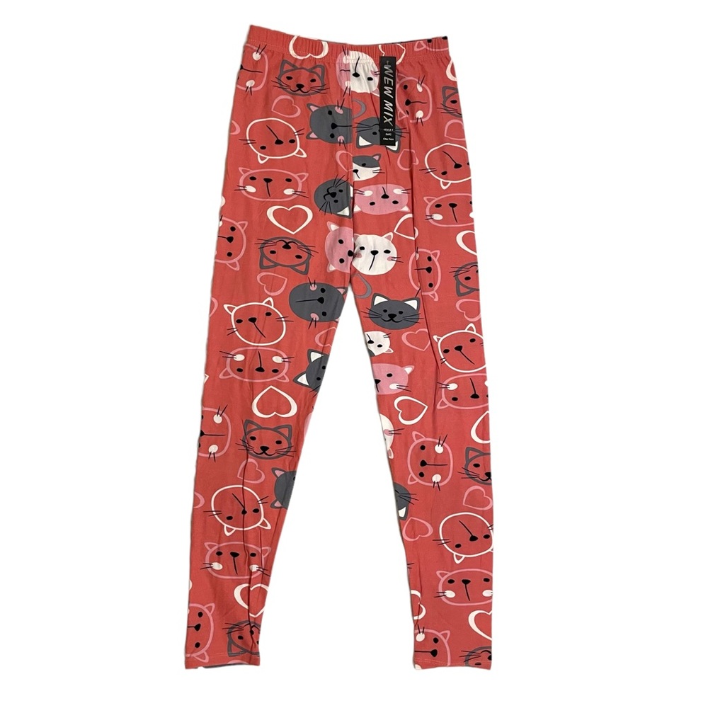 Kitten Inspired Comfortable Cotton Ankle Length Leggings. Size: One Size